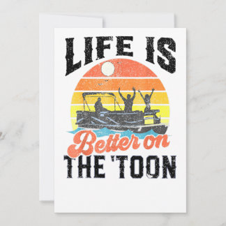 Convites Vintage Lifes Is Better On The Toon Pontoons Boati