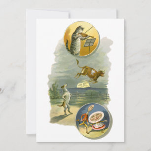 Convites Vintage Madre Goose Enfermeira Rhyme Ei Diddle