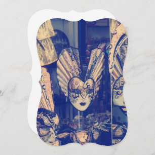 Convites Vintage - Máscara de carnaval veneziana