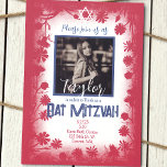 Convites Vintage Mauve Pink Marinho Azul Bat Mitzvah Foto<br><div class="desc">Os convites de taco mitzvah botânico vínico são perfeitos para paletas cor azul-mauve e marinho. Ao redor de flores selvagens e Star of David são um belo toque final para sua foto. Este convite fofo de morcego rosa mitzvah é versátil para temas de festa de aniversário de cabelos, cor-de-rosa, cor-de-rosa....</div>