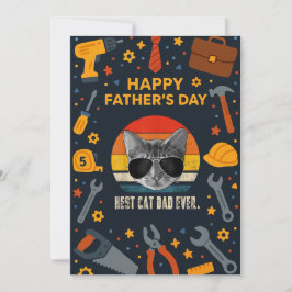 Convites Vintage Melhor Pai De Gato Com Placas De Presente 