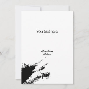 Convites Vintage Monocromo Limpo Sangue de Grafite Aleatóri