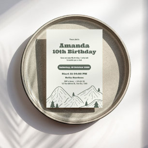 Convites Vintage Mountain Birthday