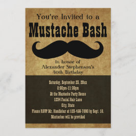 Convites Vintage Mustache Bash