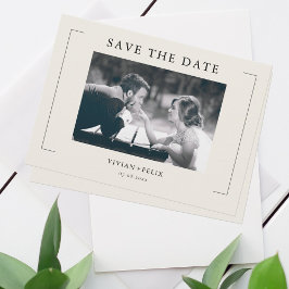 Convites Vintage Na moda Photo Save The Date (A Foto Vintag