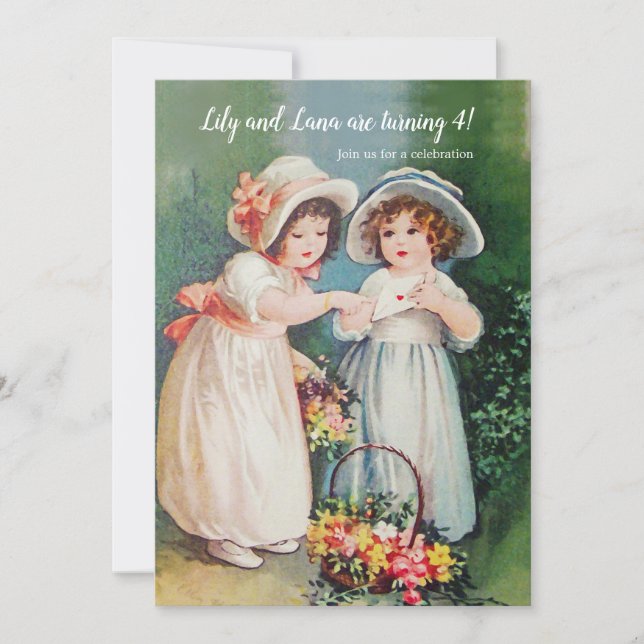 Convites Vintage Namoradas (Frente)