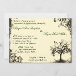 Convites Vintage New Life Invance in Off White