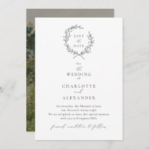 Convites Vintage Oat Field, Fine Art inspirou salvar a data