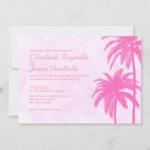 Convites Vintage Palm Tree Beach Casamentos