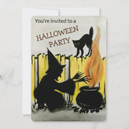 Convites Vintage - Partido de Halloween Personalizável