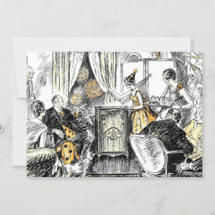 Convites Vintage Party Celebra o Halloween Antigo