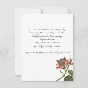 Convites Vintage Passion Flower