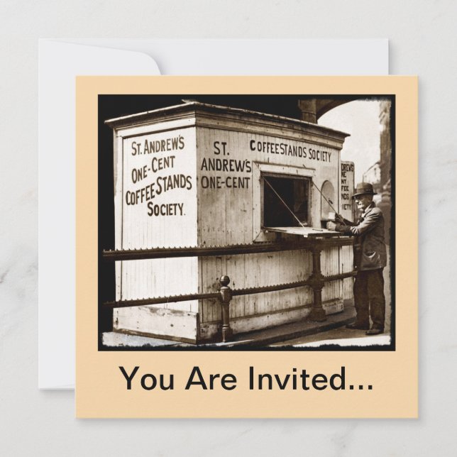 Convites Vintage Penny Cup (Frente)