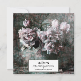 Convites *~* Vintage Peony Flower Art AR23 QR RSVP WEDDING
