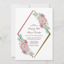 Vintage Pink Floral Weding