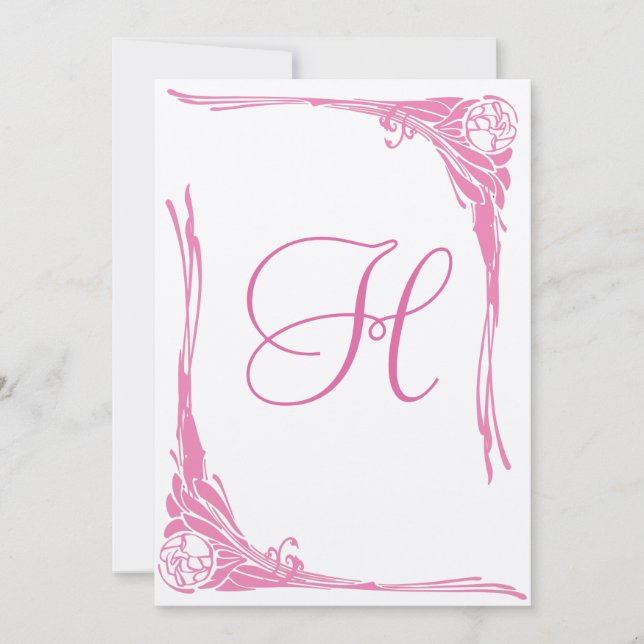 Convites Vintage Pink Rose Casation (Frente)