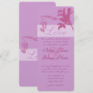 Convites Vintage Plum Love Bird Invitation