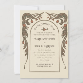 Convites Vintage Pomegranate Arch