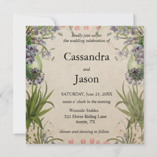 Convites Vintage Primavera Floral Wedding