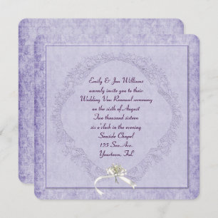 Convites Vintage Purple Damask