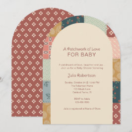 Convites Vintage Quilt Baby Shower