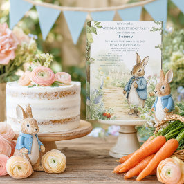 Convites Vintage Rabbit Garden Birthday