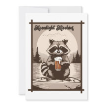 Vintage Raccoon Moonlight Mismajor Vibes do Exteri