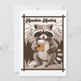 Convites Vintage Raccoon Mountain MisHead Outdoor Vibes