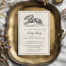 Vintage Race Horses Elegant Derby Party