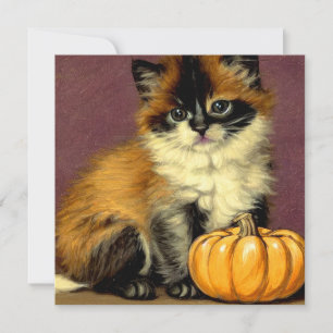 Convites Vintage Ragdoll Halloween Cat