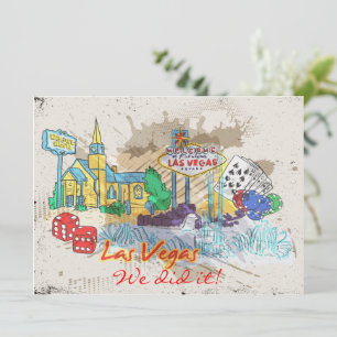 Convites Vintage Recepção somente para chegadas em Las Vega