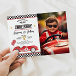 Convites Vintage Red 2 Rápida Race Car Foto de Aniversário<br><div class="desc">Aumente o entusiasmo com nosso convite para segundo aniversário "Duas Rápidas" e crie uma celebração que fará com que todos corram para se juntar à diversão. Com sua design dinâmica e nostálgica, esse convite capta o espírito de velocidade e aventura. Quer você esteja planejando uma festa temática de carros de...</div>