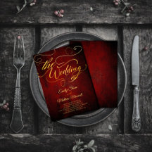 Vintage Red Paraminho Budget, Calliografia Dourada