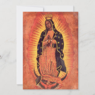 Convites Vintage Religion Virgin Mary Nossa Senhora de Guad