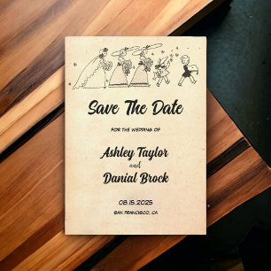 Convites Vintage Retro Antiga Cerimônia Casamento Salve a D