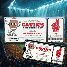 Convites Vintage Retro Futebol Ticket Sport Festa de aniver