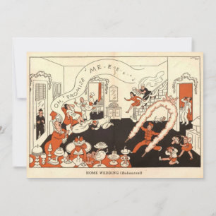 Convites Vintage Retro Old Rustic Comic Book Engraçado Casa