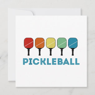 Convites Vintage Retro Pickleball Funny