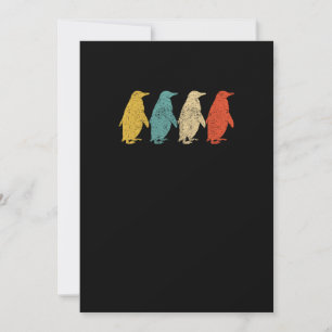Convites Vintage Retro Pop Art Penguin Animal