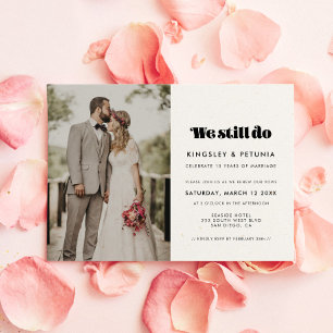 Convites Vintage retro script Ainda fazemos foto de renova