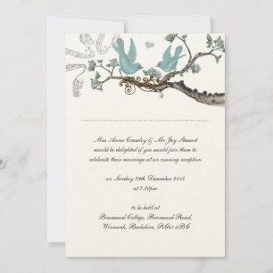 Convites Vintage Robin's Egg Blue Wedding Invitations.