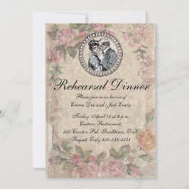 Convites Vintage Romance Casal Antiquado Casamento de Rosas