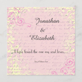 Convites Vintage Romance com Bíblia Verse Wedding