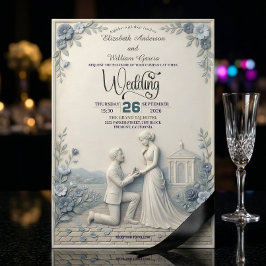 Convites Vintage Romantic Chapel Wedding