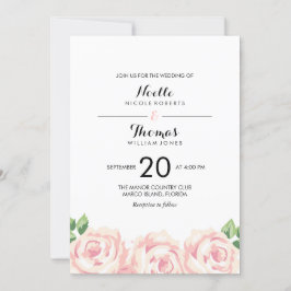 Convites Vintage Rosa Wedding