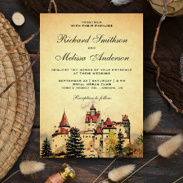 Convites Vintage Royal Fairytale Castle Invitation