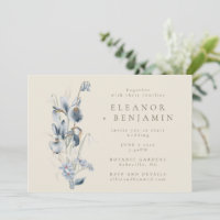 Vintage Rustic Blue Floral Wedding All-in-One