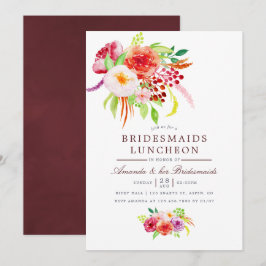 Convites Vintage Rustic Bridesmaids Luncheon Invite