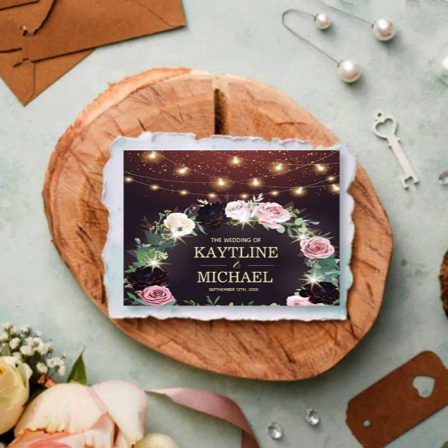 Convites Vintage rustic countryside invite wedding (Criador carregado)