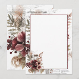Convites Vintage Rustic Floral Vazio Wedding